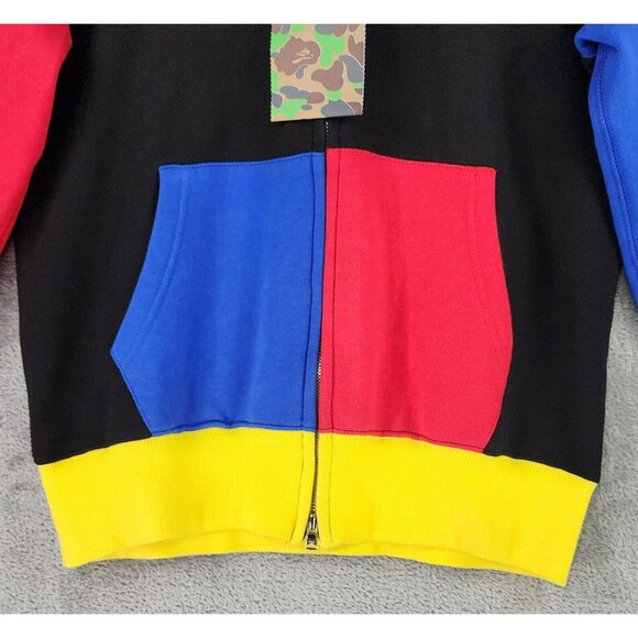 BAPE Medicom Toy Bear Shark Hoodie Unisex Medium Multicolor Full Zip Long Sleeve - Picture 8 of 16